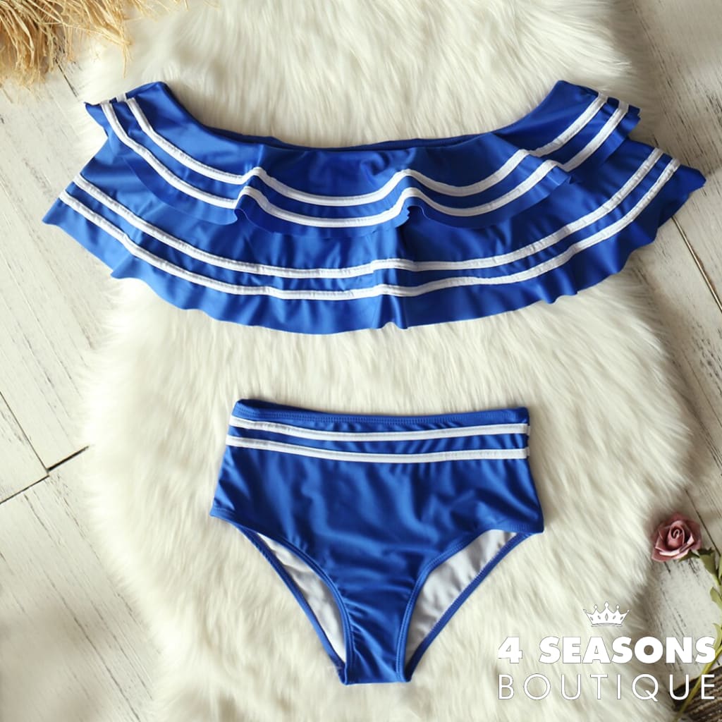 Biquíni Desiree Azul E Branco / P