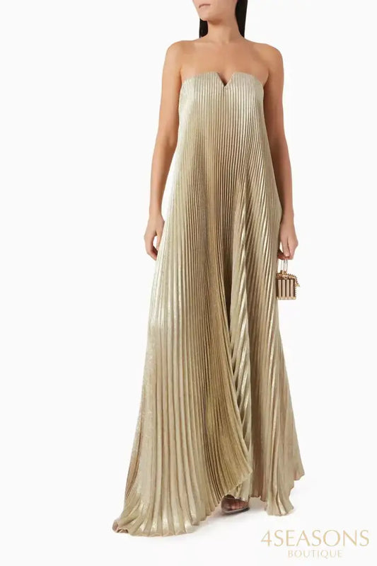 Black Tie Strapless Gown Gold / S