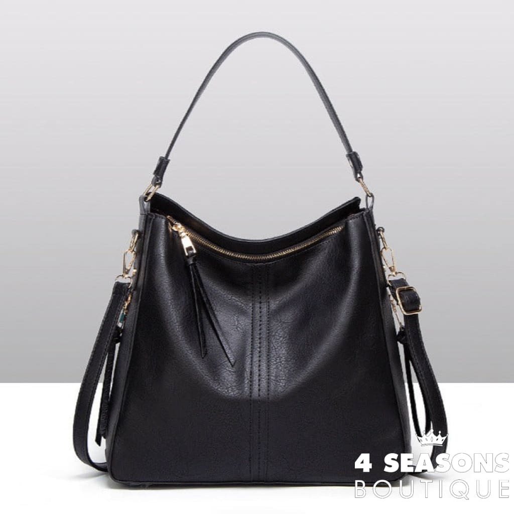 Bolsa De Couro Luxury Preto