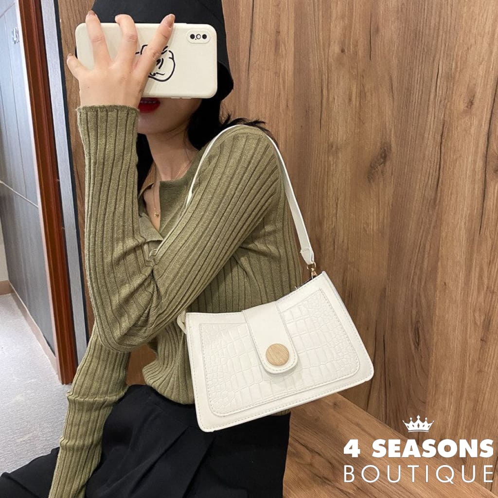 New Crocodile Pattern Rectangular Ladies Handbag Chain Small Shoulder Bag Fashion Design Leather