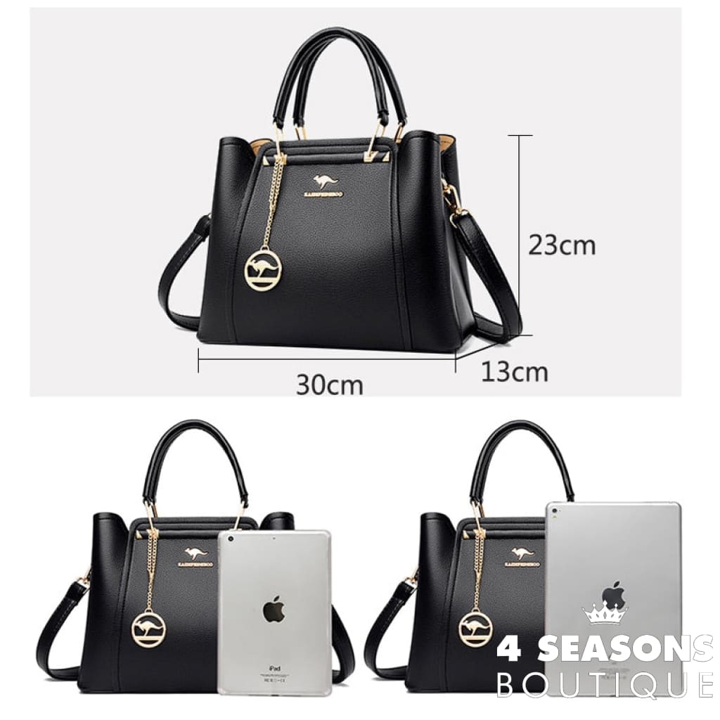 Women Soft Leather Handbags Luxury Designer 3 Layers Shoulder Crossbody Bags Ladies Large Capacity