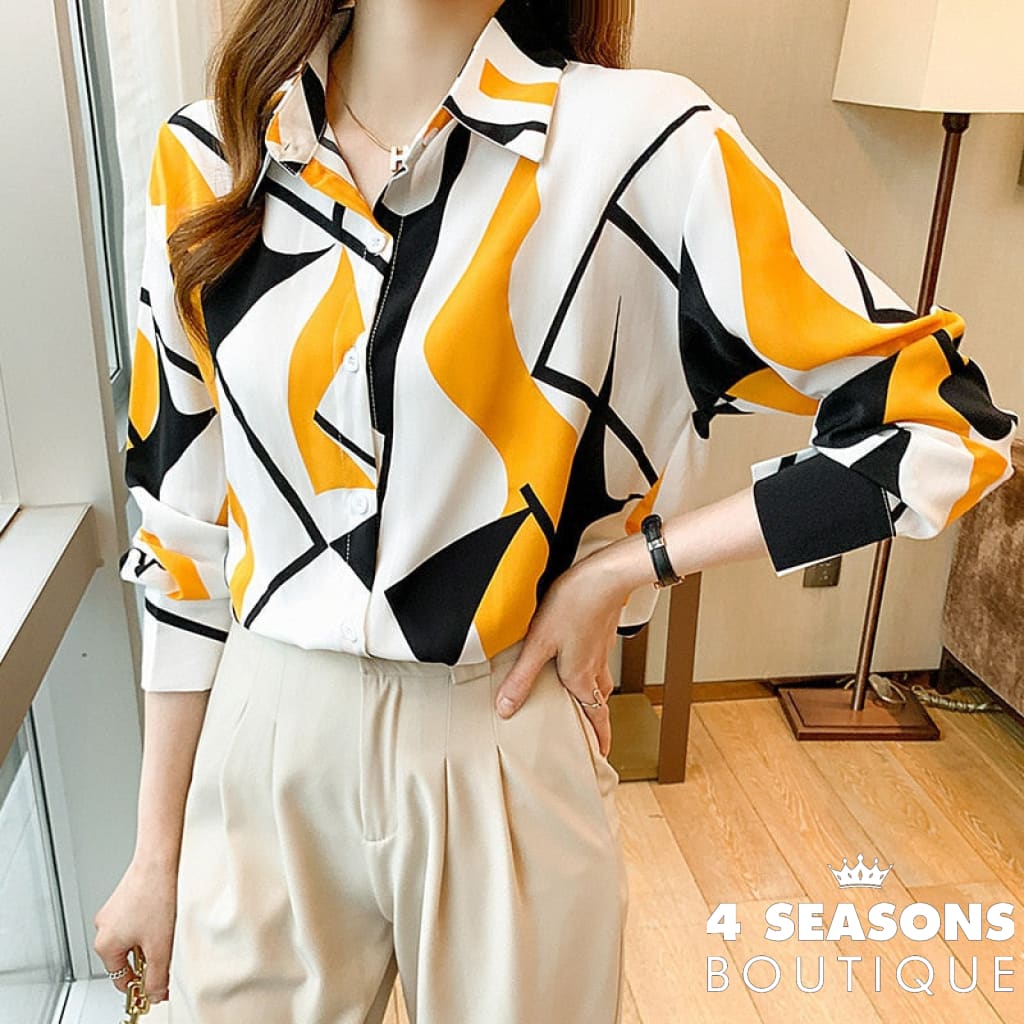 Camisa Chiffon Âmbar Amarelo / P