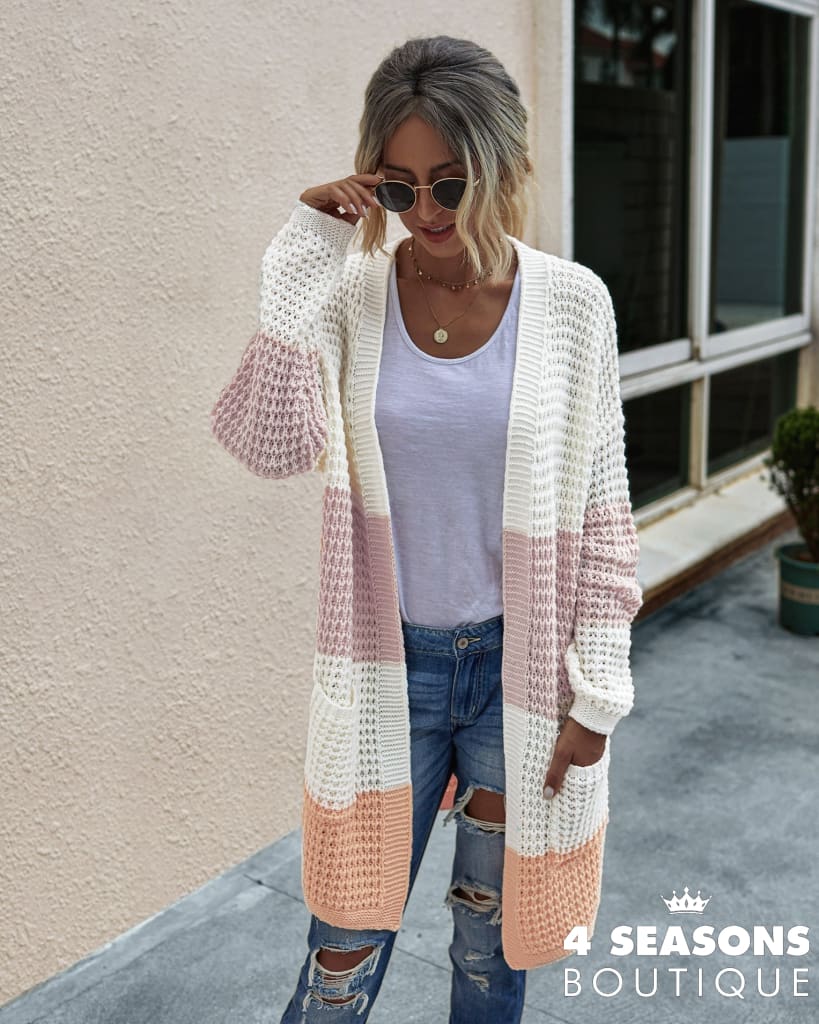 Cardigan Catalúnia Branco Listrado / P
