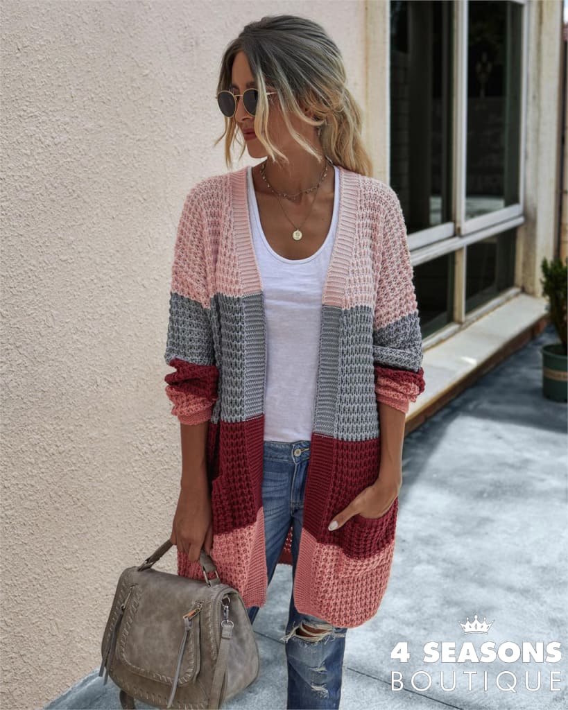 Cardigan Catalúnia Rosa Listrado / P