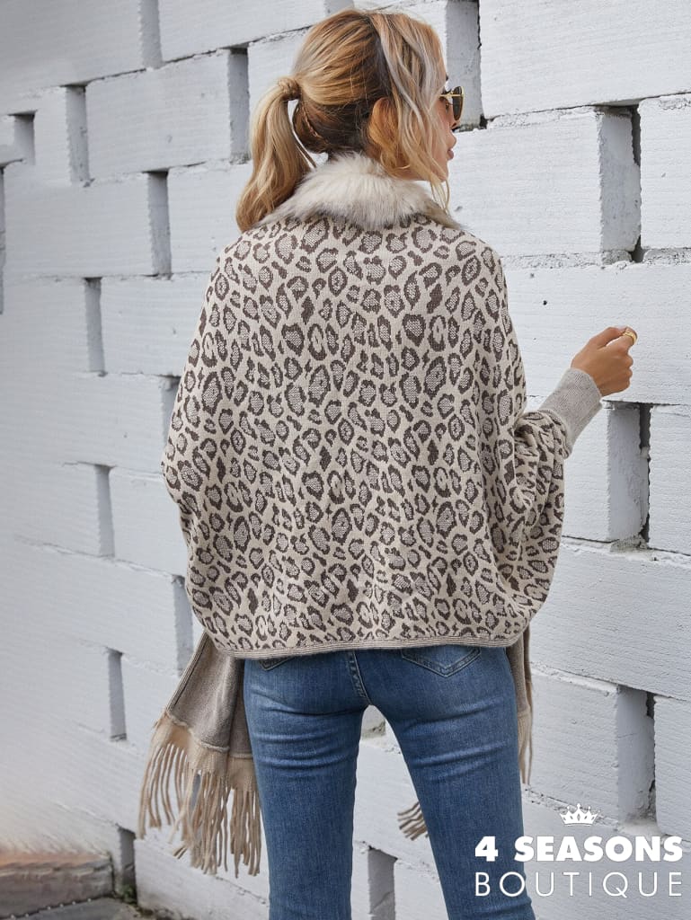 Autumn Tassel Faux Fur Sweaters Coat