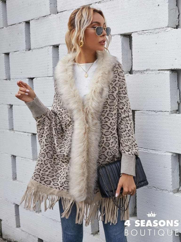 Autumn Tassel Faux Fur Sweaters Coat