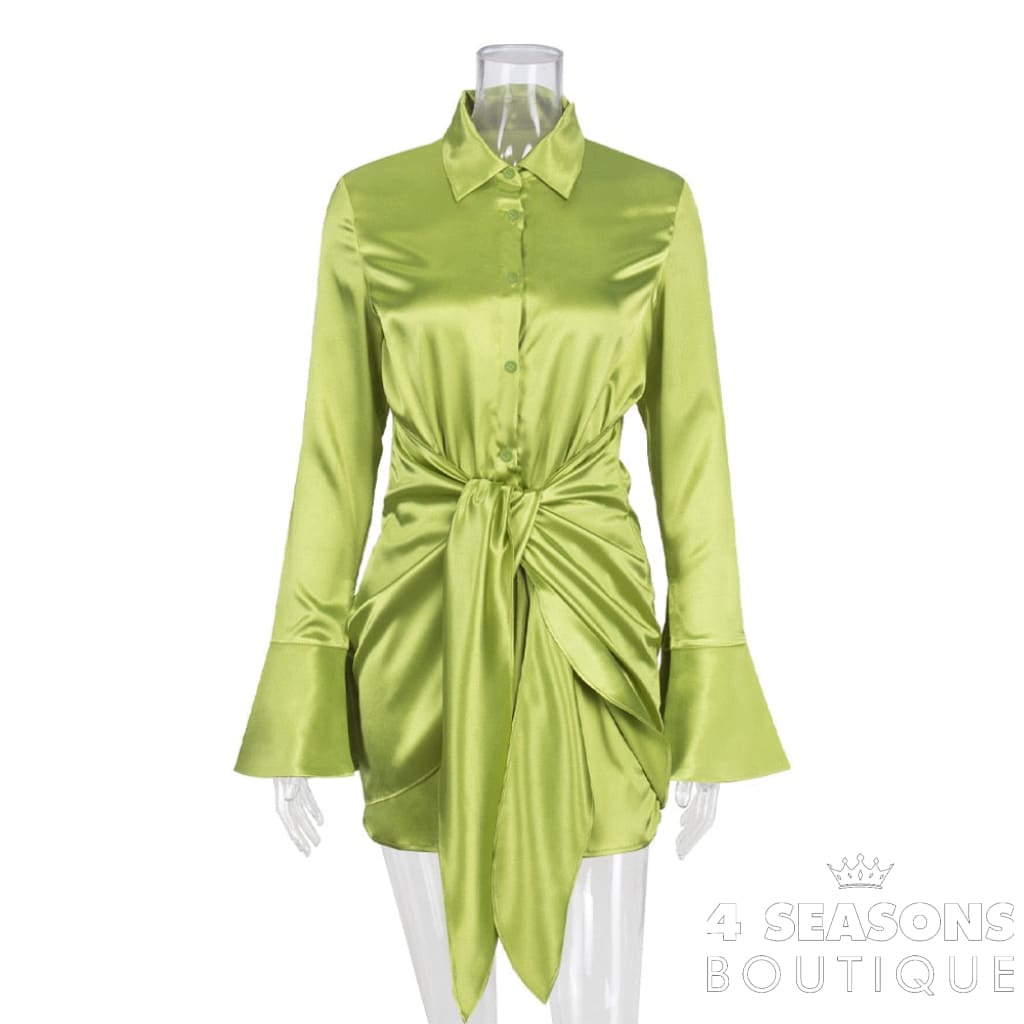 Chemise Cetim Laço Verde Claro / S