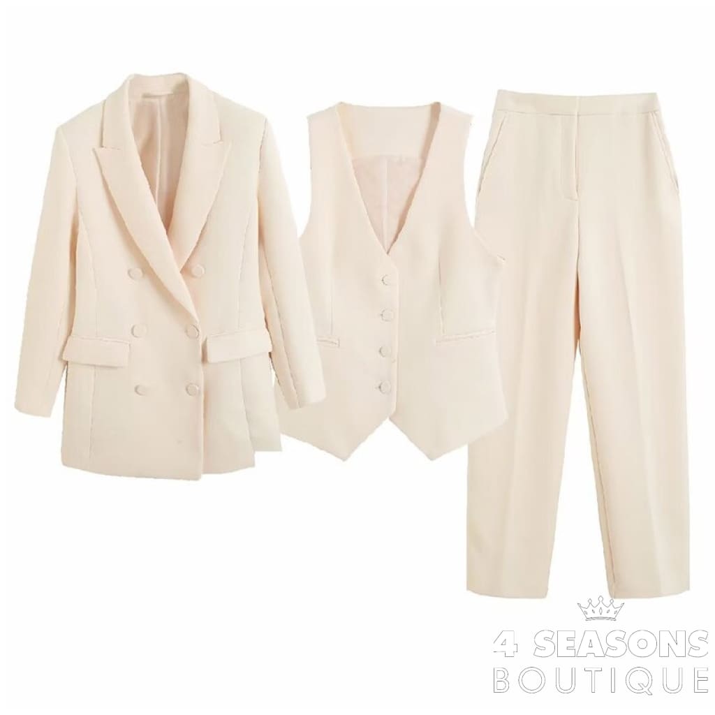 Conjunto 3 Peças Parisiense (Colete+Calça+Blazer)