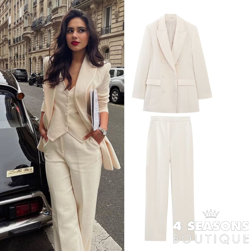 Conjunto 3 Peças Parisiense (Colete+Calça+Blazer)