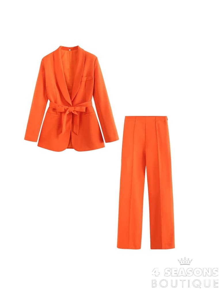 Conjunto Alfaiataria Téssya Orange-Set / Xs China