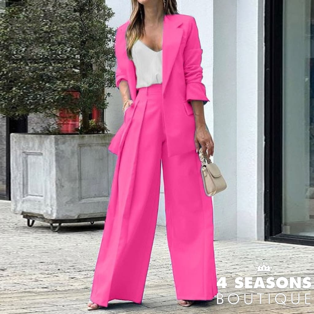 Conjunto Calça + Blazer Larissa Rosa / P