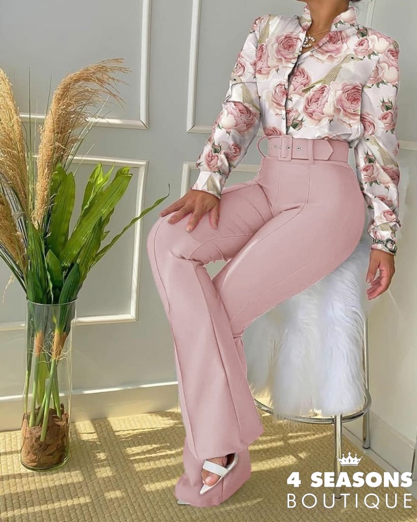 Conjunto Charlotte + Cinto Gratuito Rosa / P