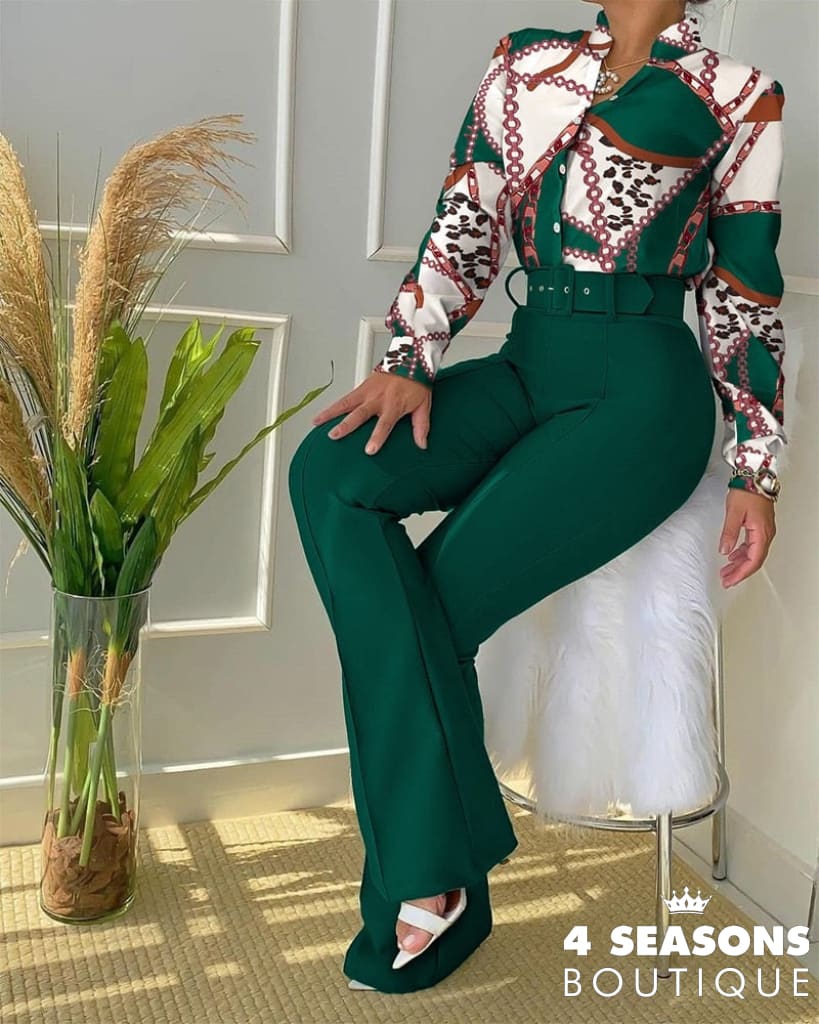 Conjunto Charlotte + Cinto Gratuito Verde / P