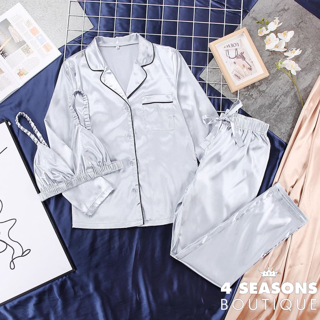 Conjunto Pijama Alexandria Prata / P