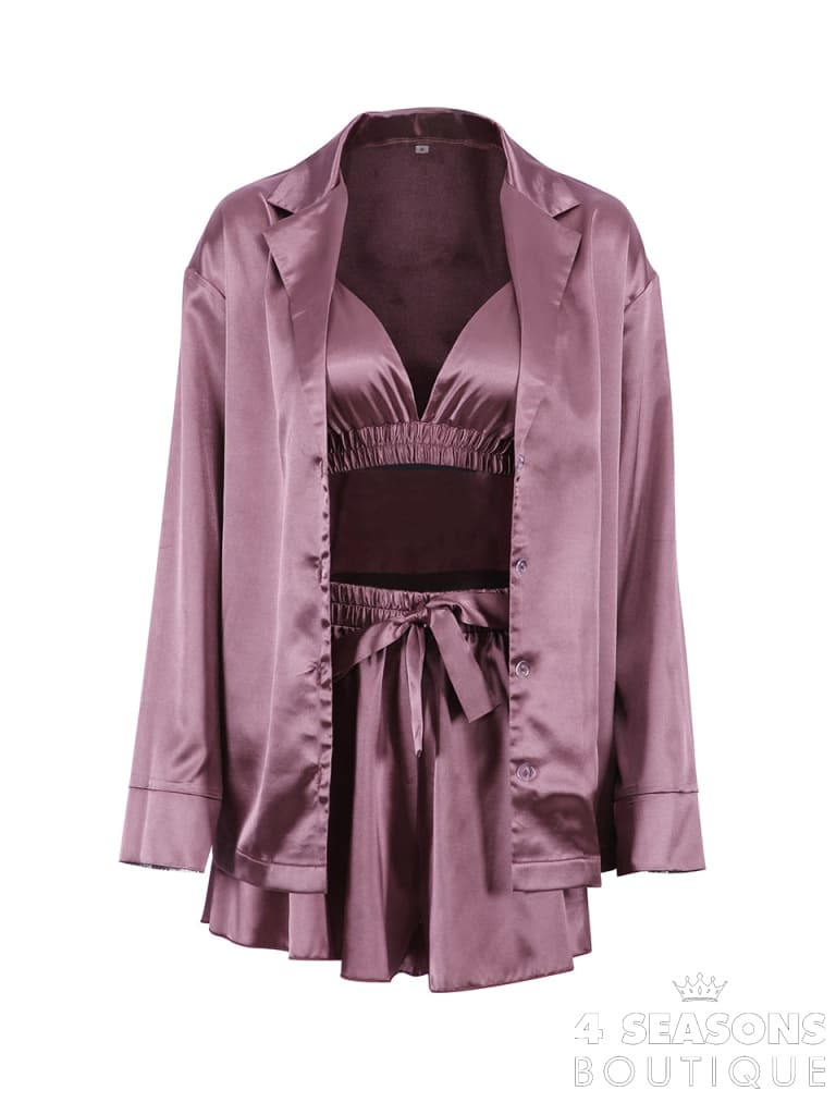 Conjunto Pijama Naomi Roxo / P