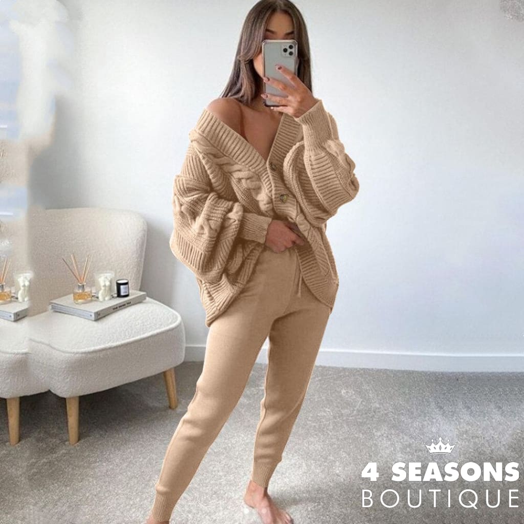 Conjunto Tricô Tânia Khaki / P