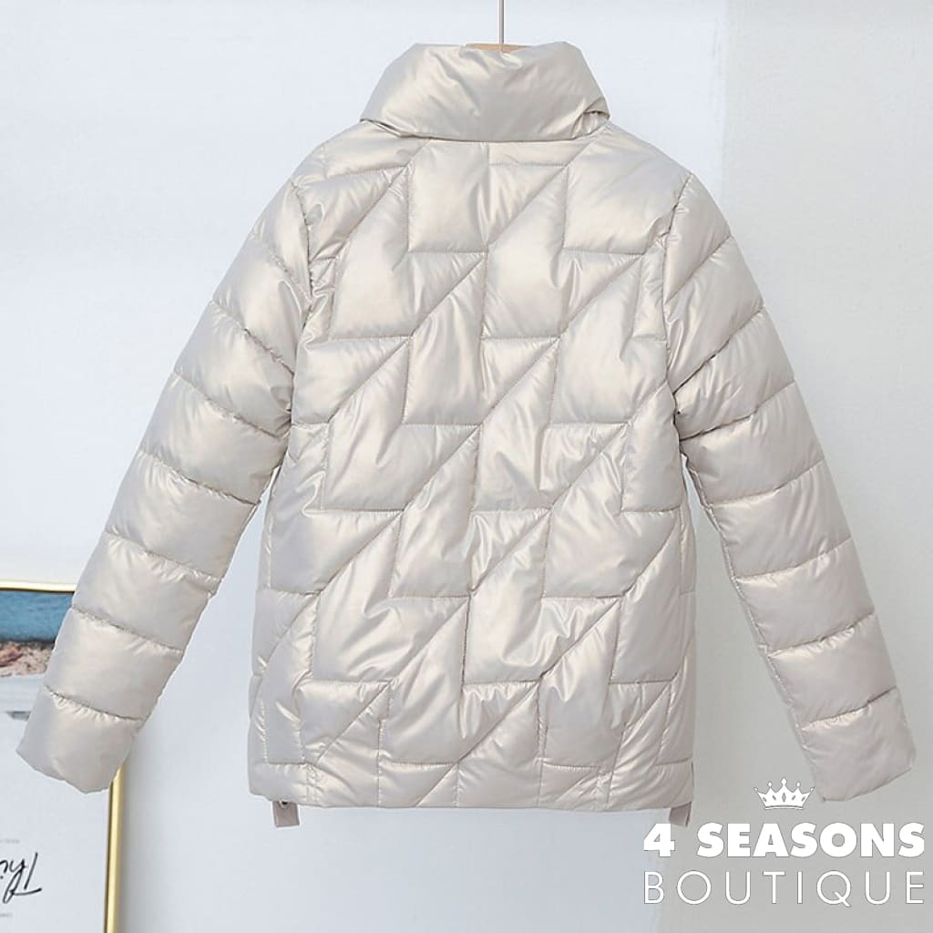 Women Jacket 2022 New Winter Parkas Female Glossy Down Cotton Jackets Stand Collar Casual Warm Parka