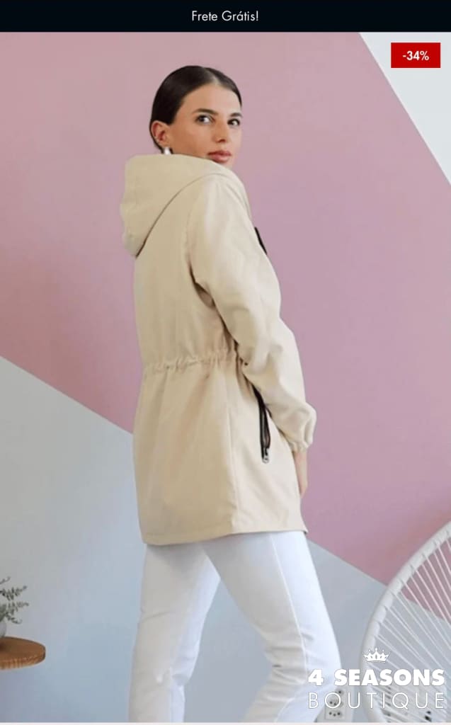 Jaqueta Parka Reversível Rosy