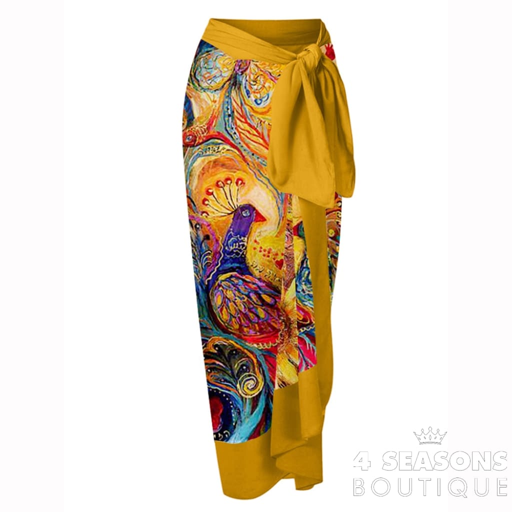 Swimwear 2022 New Retro One-Piece Swimsuit And Cover Up Women Bathing Suit Sexy Printed Bikini