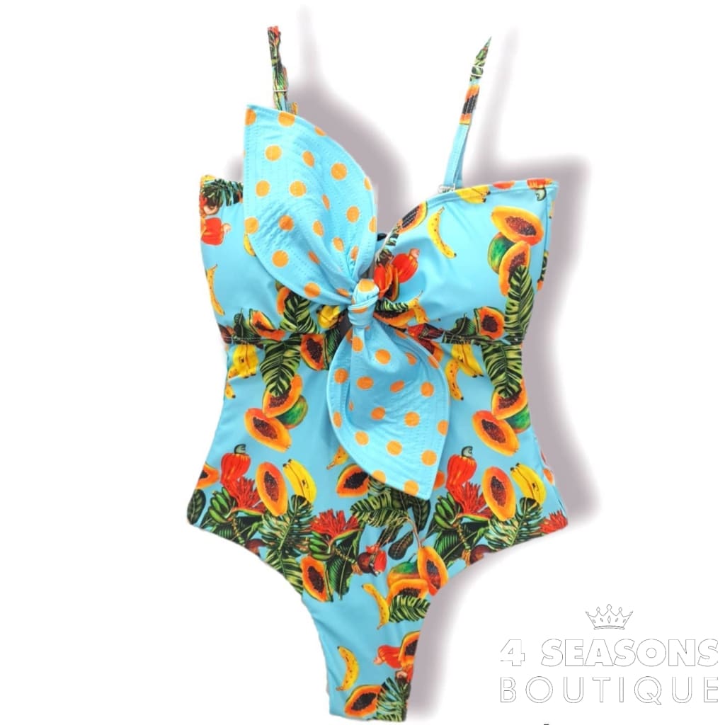 2022 New One Piece Swimsuit Print Backless Push Up Swimwear Women Beachwear Sexy Bodysuit Bathing