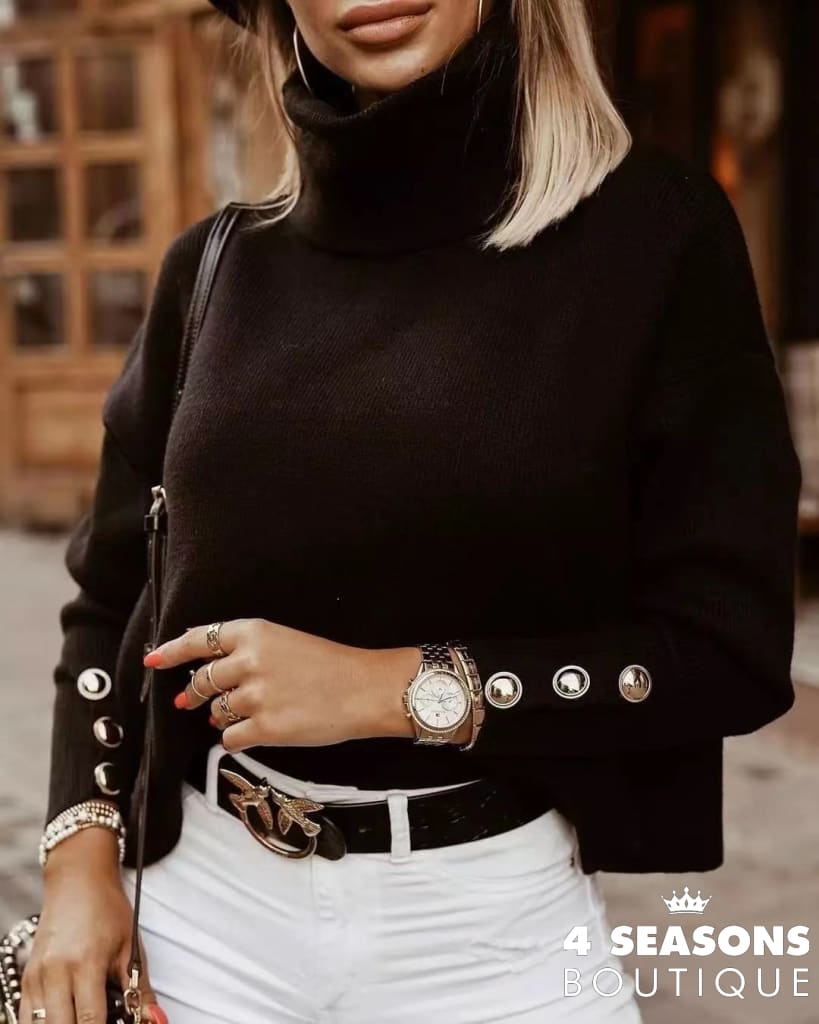 Autumn Winter Knitted Turtleneck Sweater Top Women 2021 Oversize Korean Style Fashion Pullover