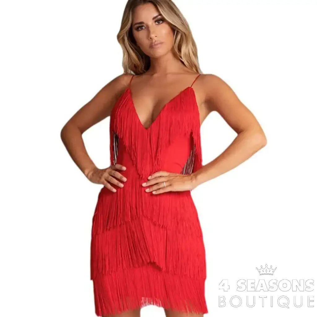 Vestido Boho P / Vermelho
