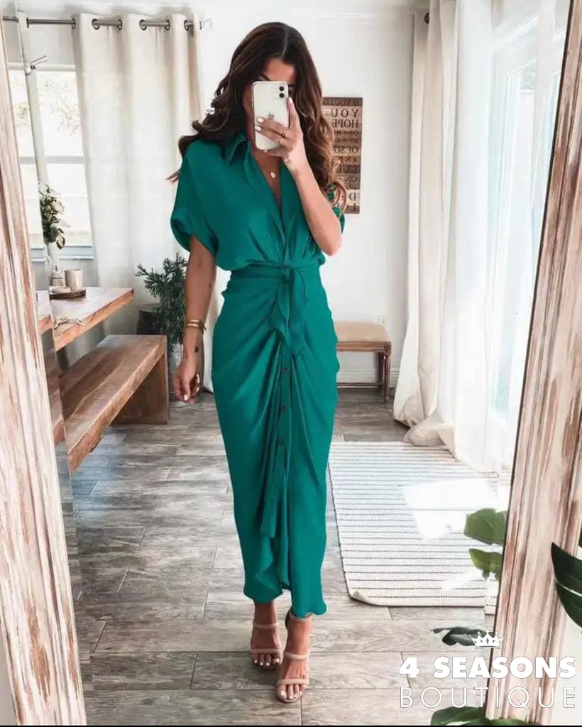 Vestido Cinthya Verde Água / P