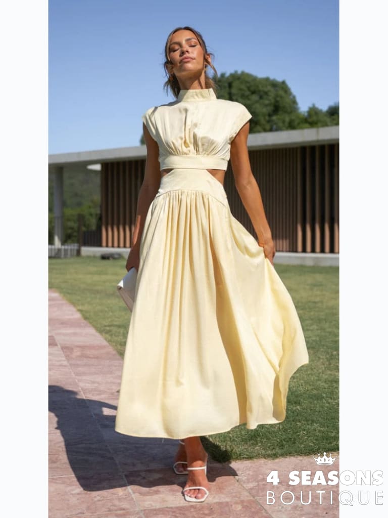Vestido Midi Eloah Long-Lingt Yellow / S