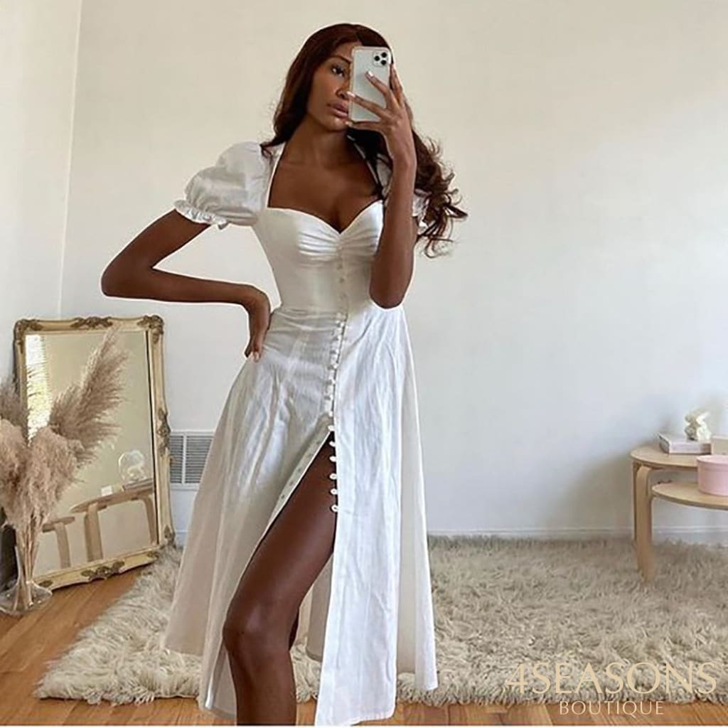 Vestido Princesa Indiá Soild White / S