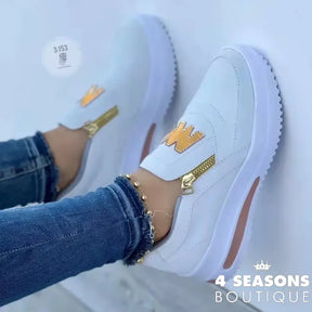 🔥2025 Hot Sale🔥Women’s Casual Platform Slip-on Orthopedic Sneakers White / US 4/EU 35 / UK 2.5