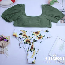 Biquíni Paloma Verde Estampado / P