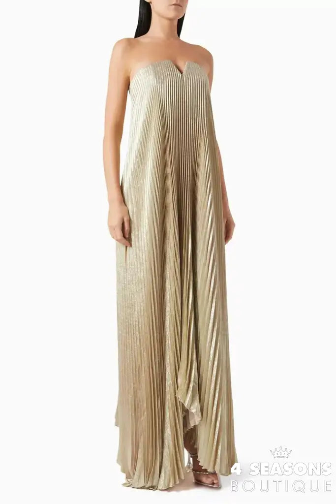 Black Tie Strapless Gown