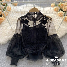 Blusa Vitoriana Black / One Size