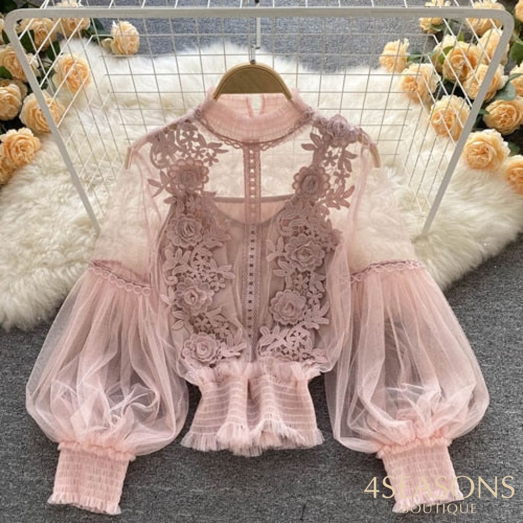 Blusa Vitoriana Light Pink / One Size