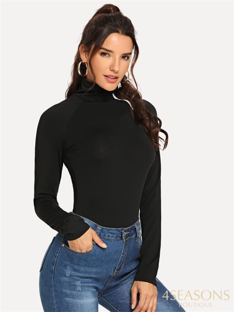 Bodysuit Women Sexy Slim Long Sleeve Bandage Body Feminino Turtleneck Rompers Overalls Bodycon