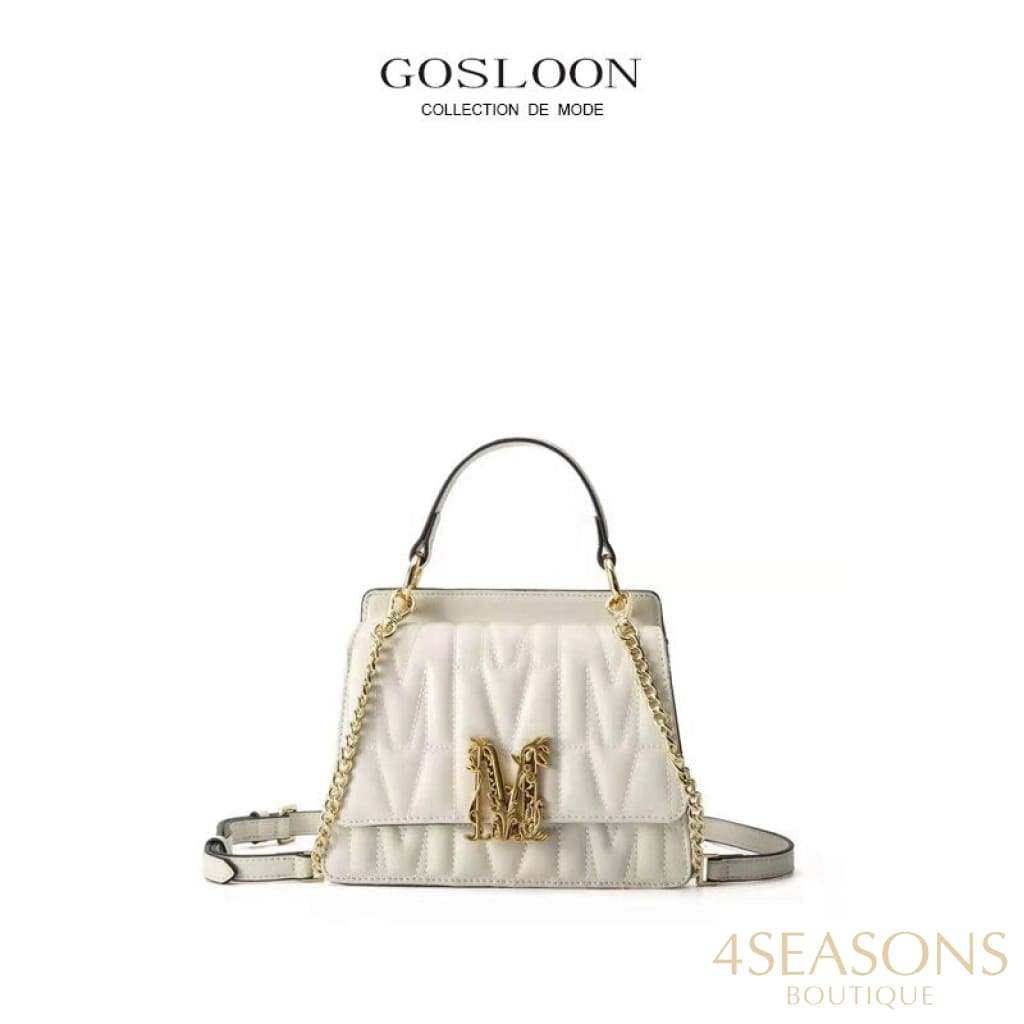 Gosloon Women'S Bag Luxury Designer Handbag New Saddle Genuine Leather Famous Brand One Shoulder