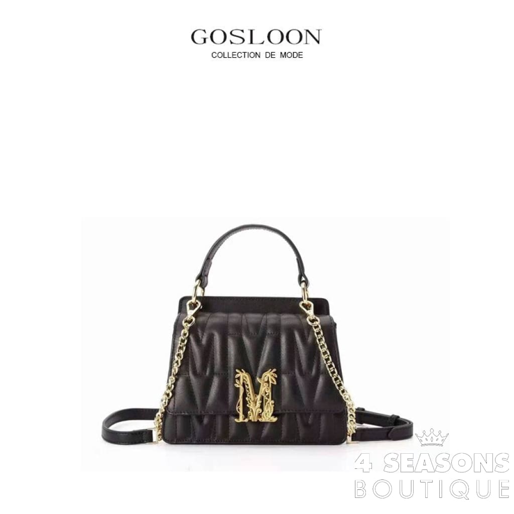 Gosloon Women&#39;S Bag Luxury Designer Handbag New Saddle Genuine Leather Famous Brand One Shoulder