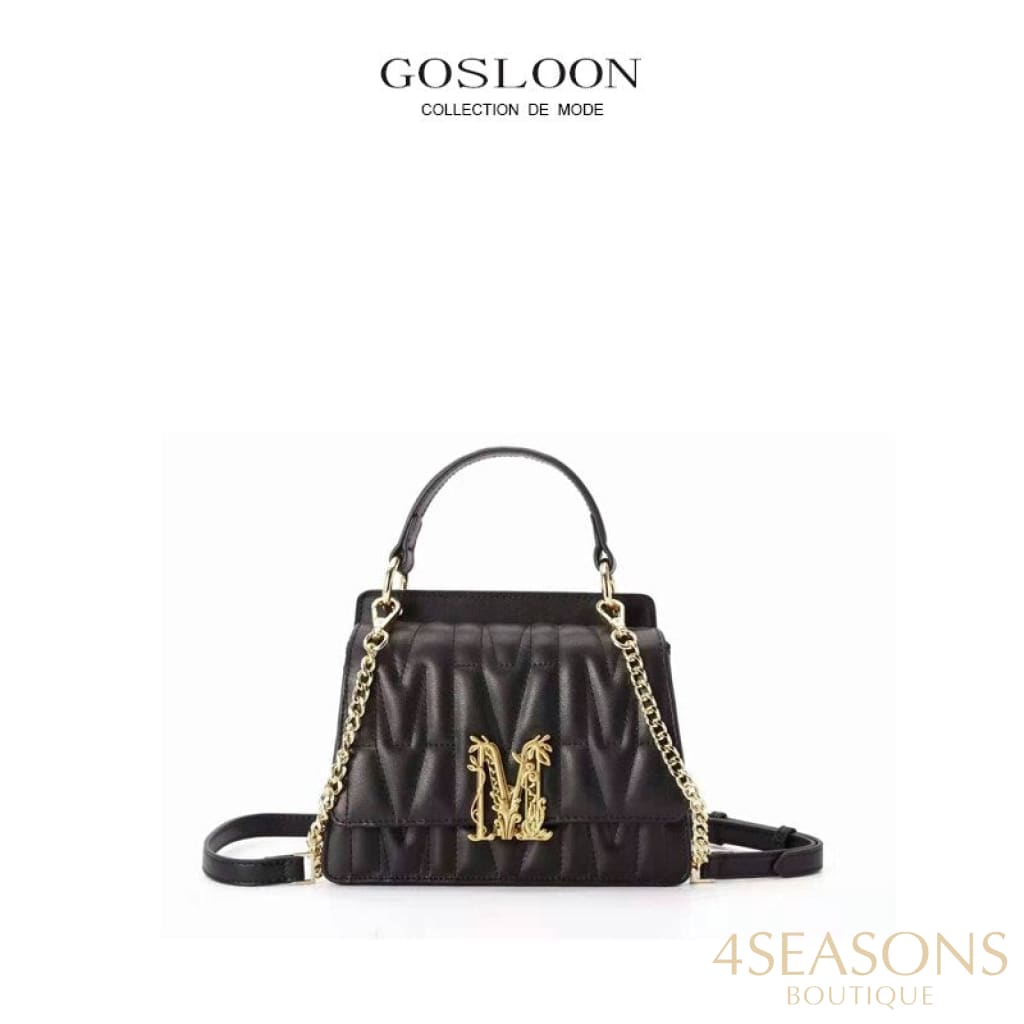 Gosloon Women'S Bag Luxury Designer Handbag New Saddle Genuine Leather Famous Brand One Shoulder