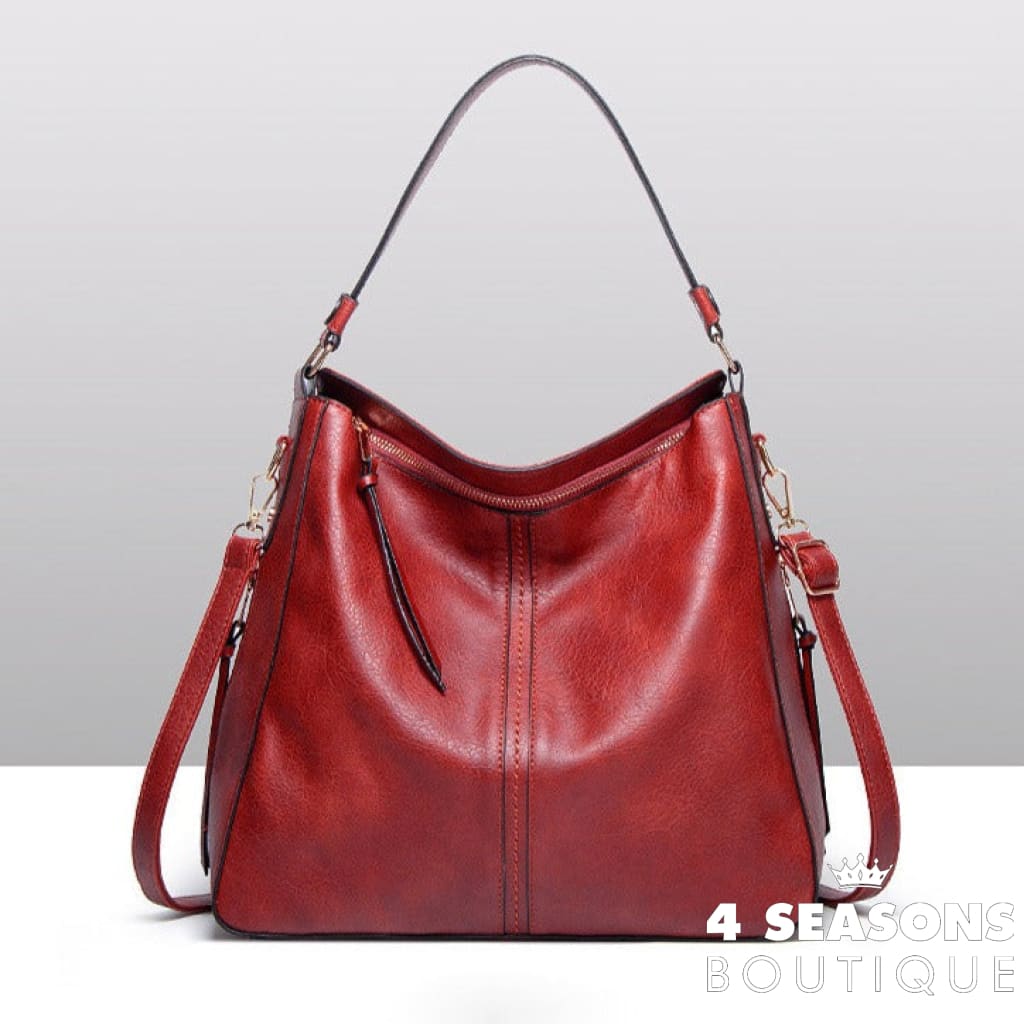 Bolsa De Couro Luxury Vinho