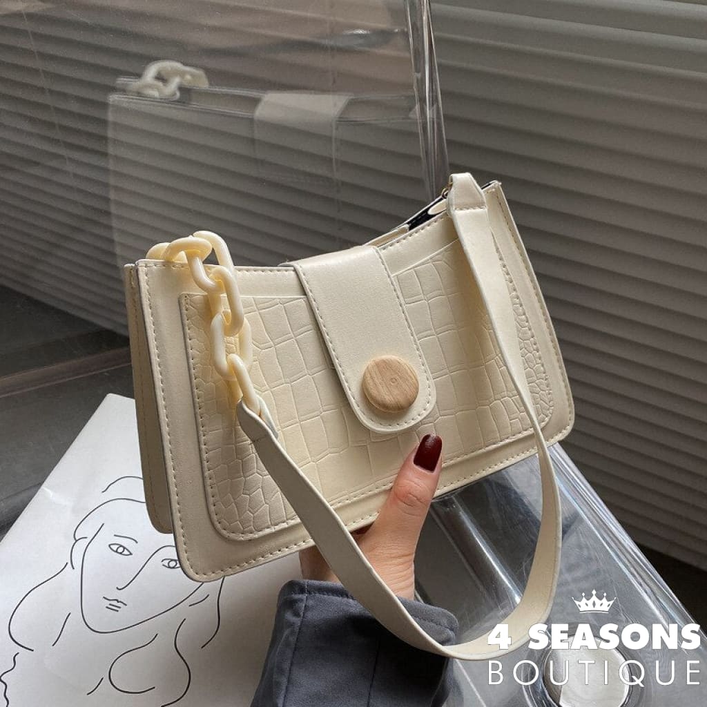 New Crocodile Pattern Rectangular Ladies Handbag Chain Small Shoulder Bag Fashion Design Leather
