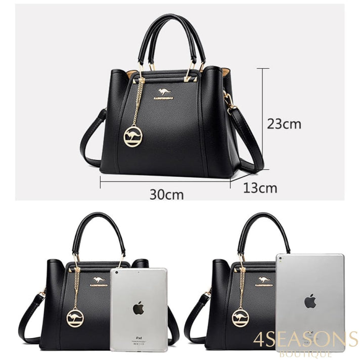 Women Soft Leather Handbags Luxury Designer 3 Layers Shoulder Crossbody Bags Ladies Large Capacity