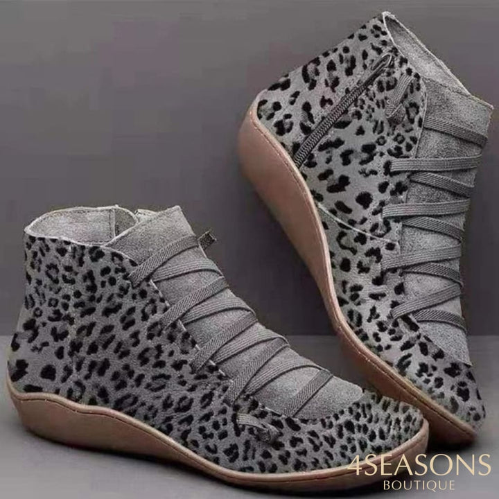 Bota Animal Print Cinza / 35