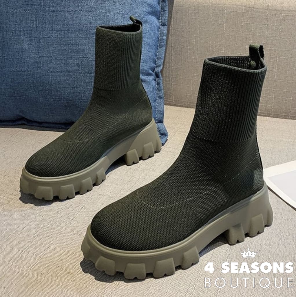 Bota Coturno Mia Verde Militar / 34