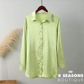 Camisa Cetim Consuelo Verde Claro / P China