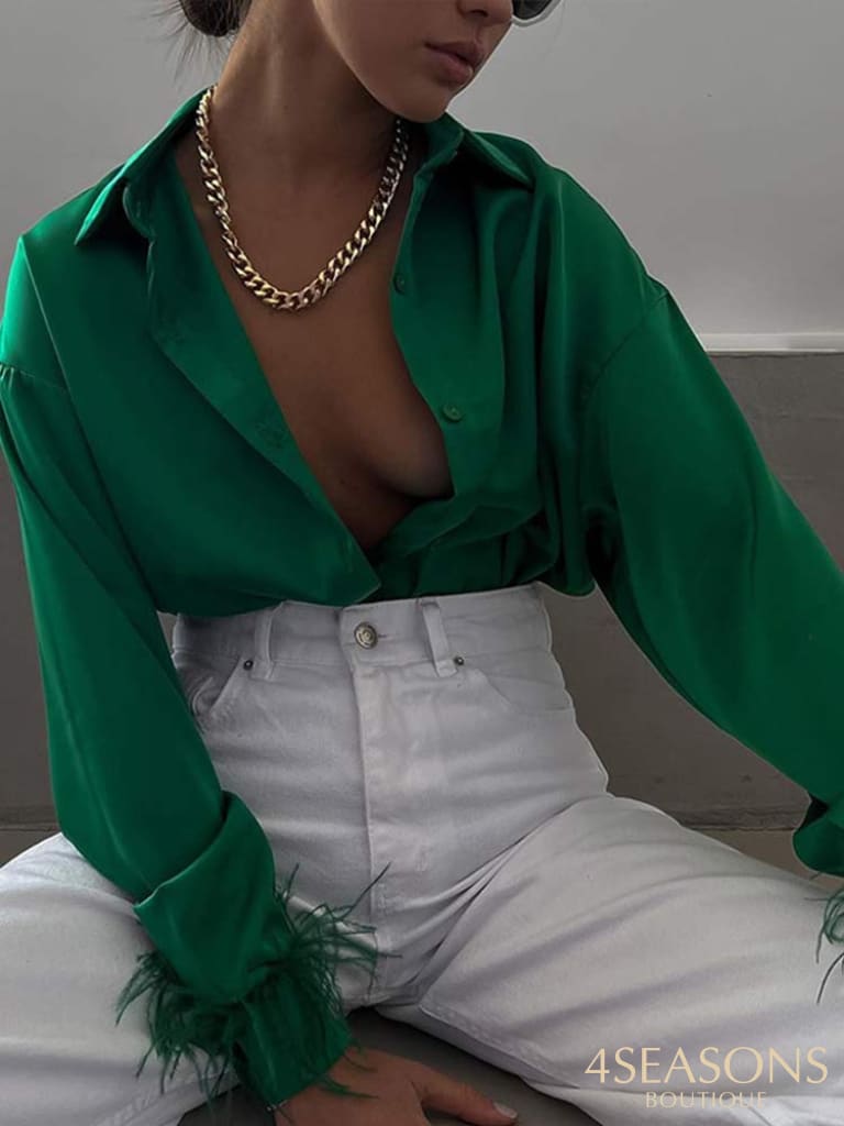 Camisa cetim Manoela
