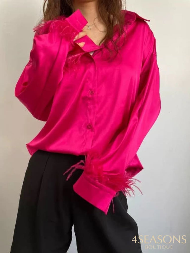 Camisa cetim Manoela