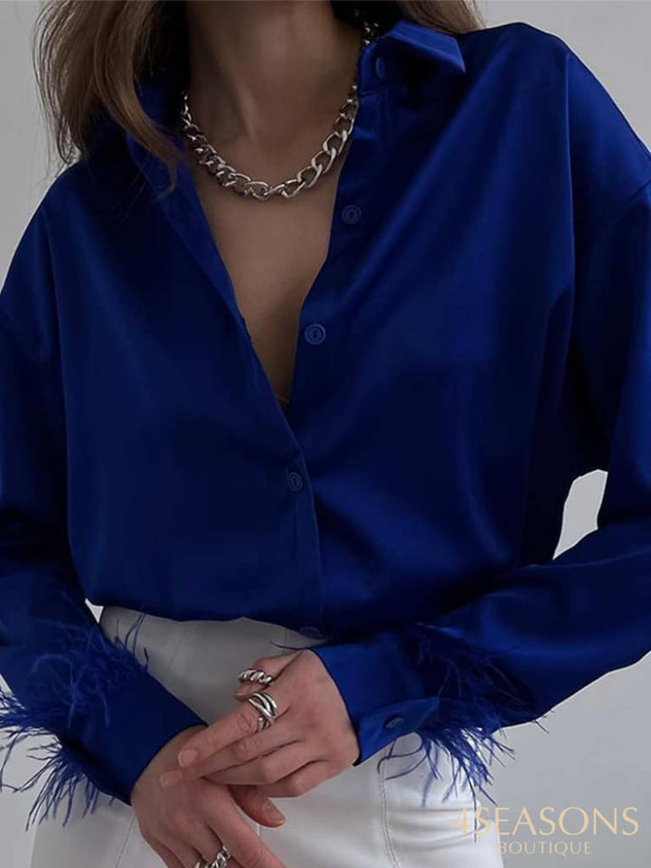 Camisa cetim Manoela