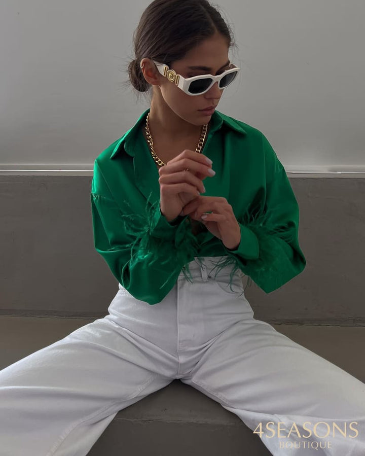Camisa cetim Manoela