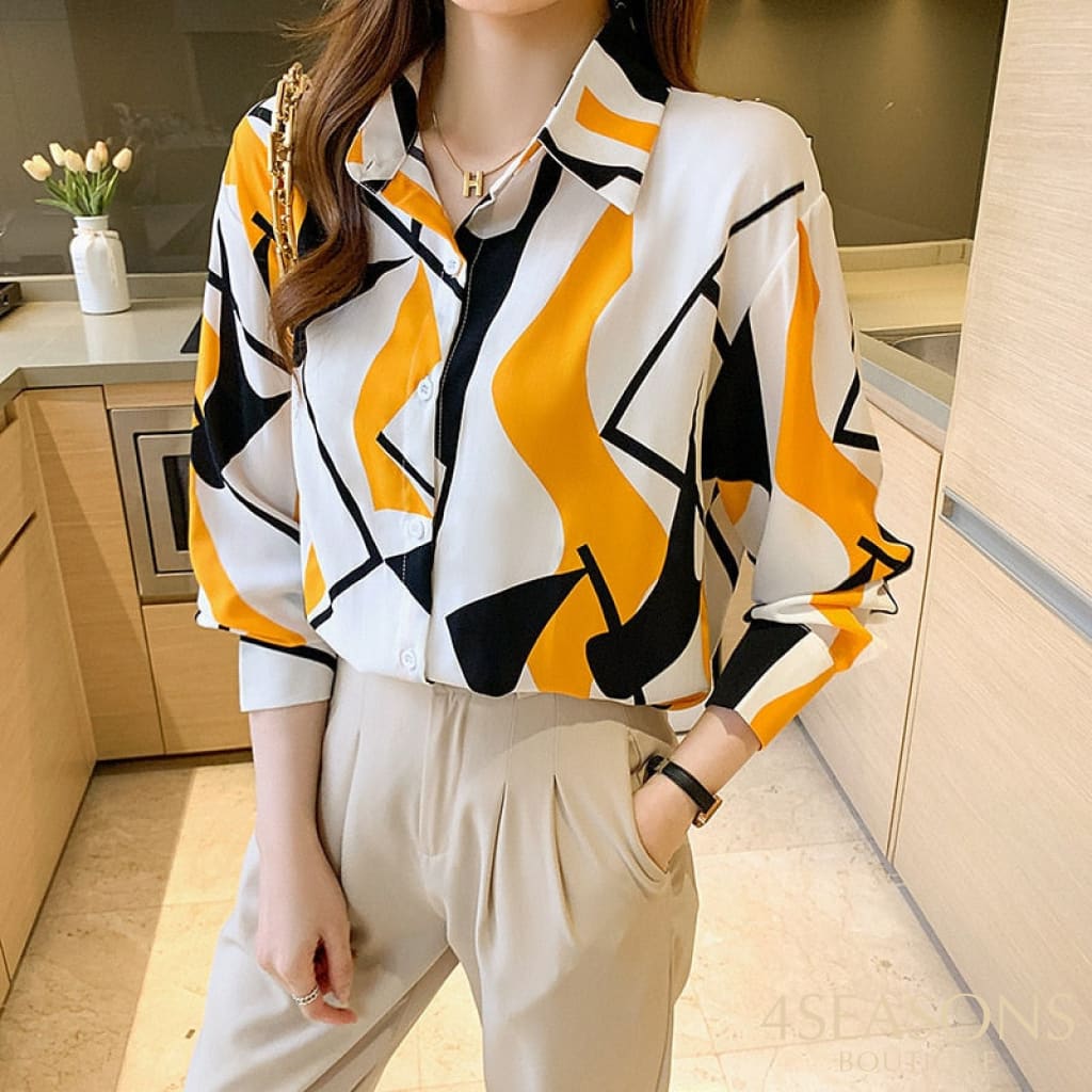 Camisa chiffon Âmbar feminina
