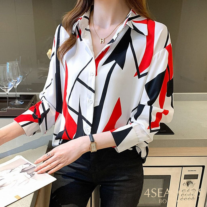 Camisa chiffon Âmbar feminina